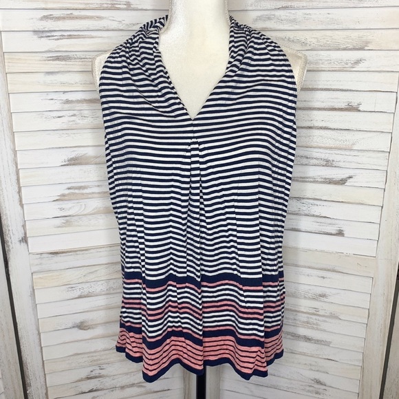 Max Studio Tops - MAX STUDIO striped cowl neck tank top NWT S
